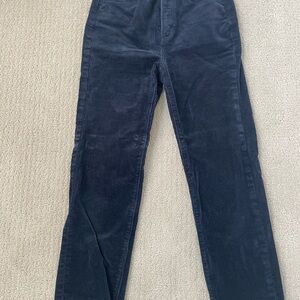 LOFT Women's Dark Corduroy Straight Leg Pants